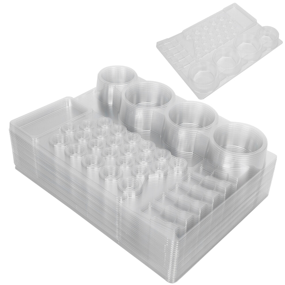Professional 24pcs Tattoo Ink Cup Holder Stand and Pigment Trays Disposable