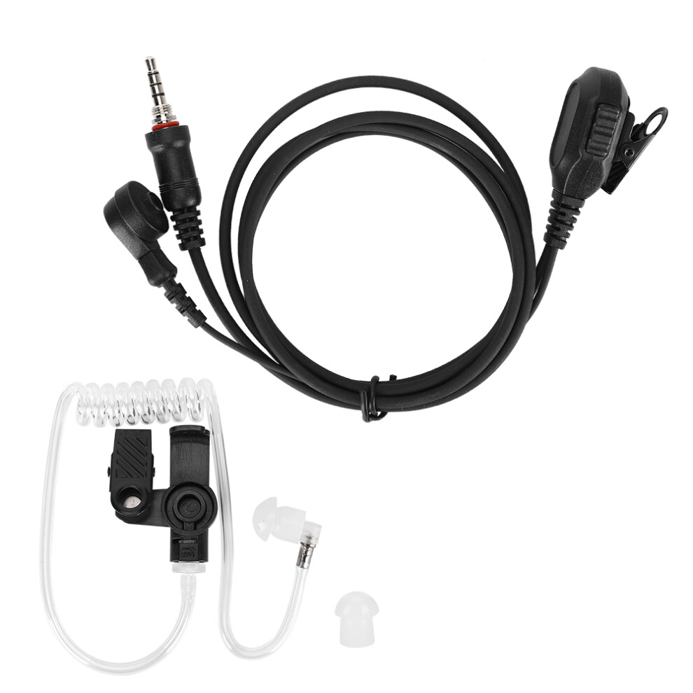 Acoustic Tube Earpiece With Noise Reduction In-Ear Design Surveillance Kit Concealment Lapel Ptt Mic Compatible For Motorola Radios In Noisy 9773935303188
