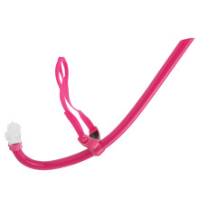 Swim Training Red Snorkel with Tapered Tube and Secure Silicone Mouthpiece