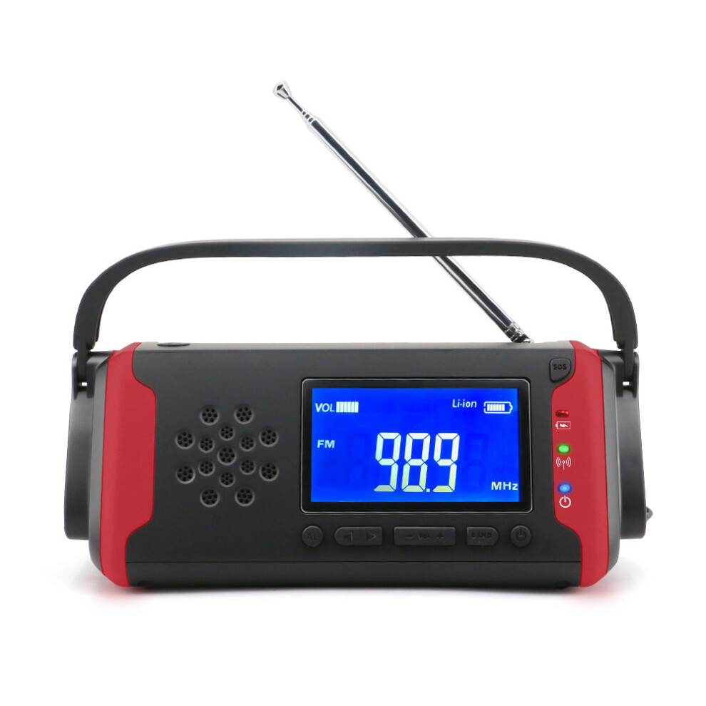 Survival Gear Companion, Rechargeable Ways Solar Crank Radio For Emergency, Loud Siren & Flashing High Beams, Continuous Power Supply & Multifunction 9012494160086