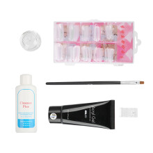 Acrylic Nail Extension Complete Kit, Ultra Thin Dual Forms System Transparent 100PCs/Case with Numbered Scales, Slip Solution for Easy Application &