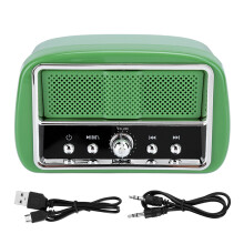 Vintage Radio Compact Retro Bluetooth Speaker Mini, Crystal Clear Sound Rich Bass for Bass Enhancement, Wireless Built-in Mic, Good Sound Quality, Fas