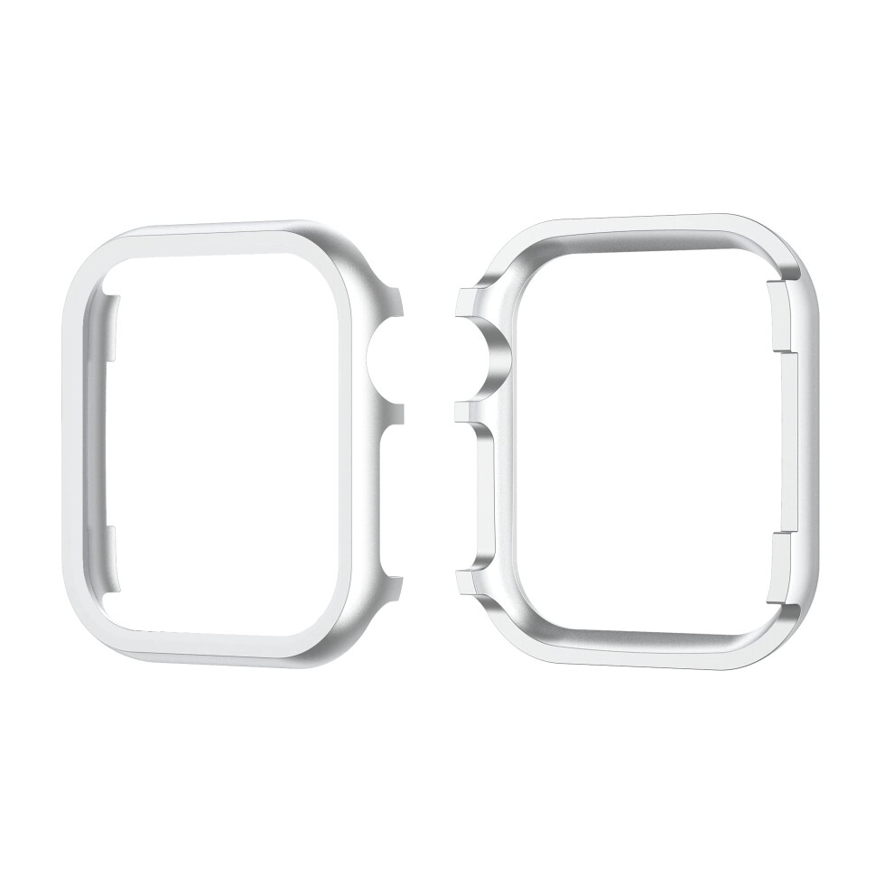 Case For Apple Watch 42Mm Series 10 Aluminum Alloy Bumper Protector Sparkling Bling For Women Silver 9382693109309