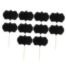 48pcs Writable Chalkboard Cupcake Picks Black Food Labels for Wedding, Cheese and Buffet Parties