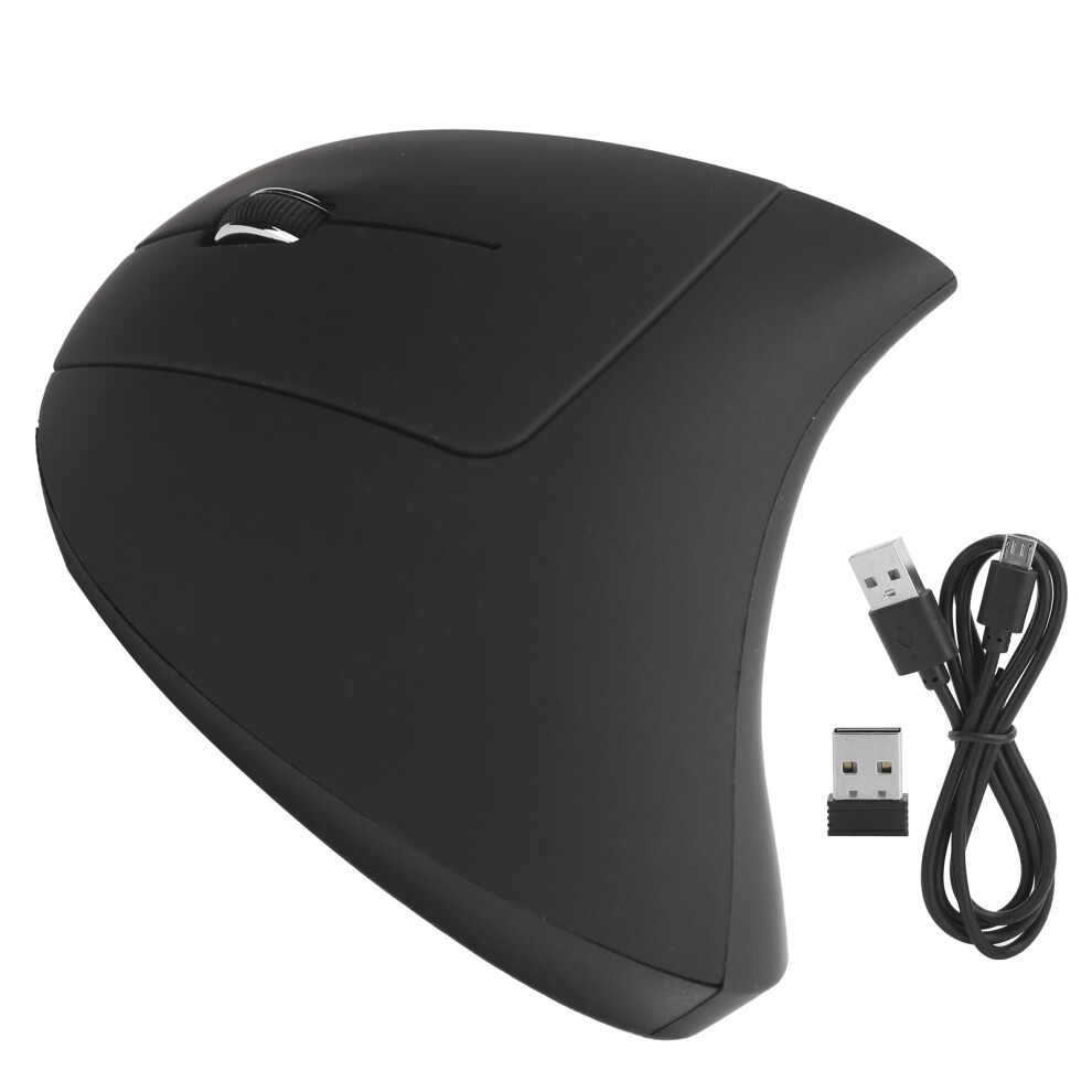 Comfortable Ergonomic Mouse, Quiet Clicks & Adjustable Dpi For Left-Handed Users With Enhanced Compatibility (Black) Black 9147006866269