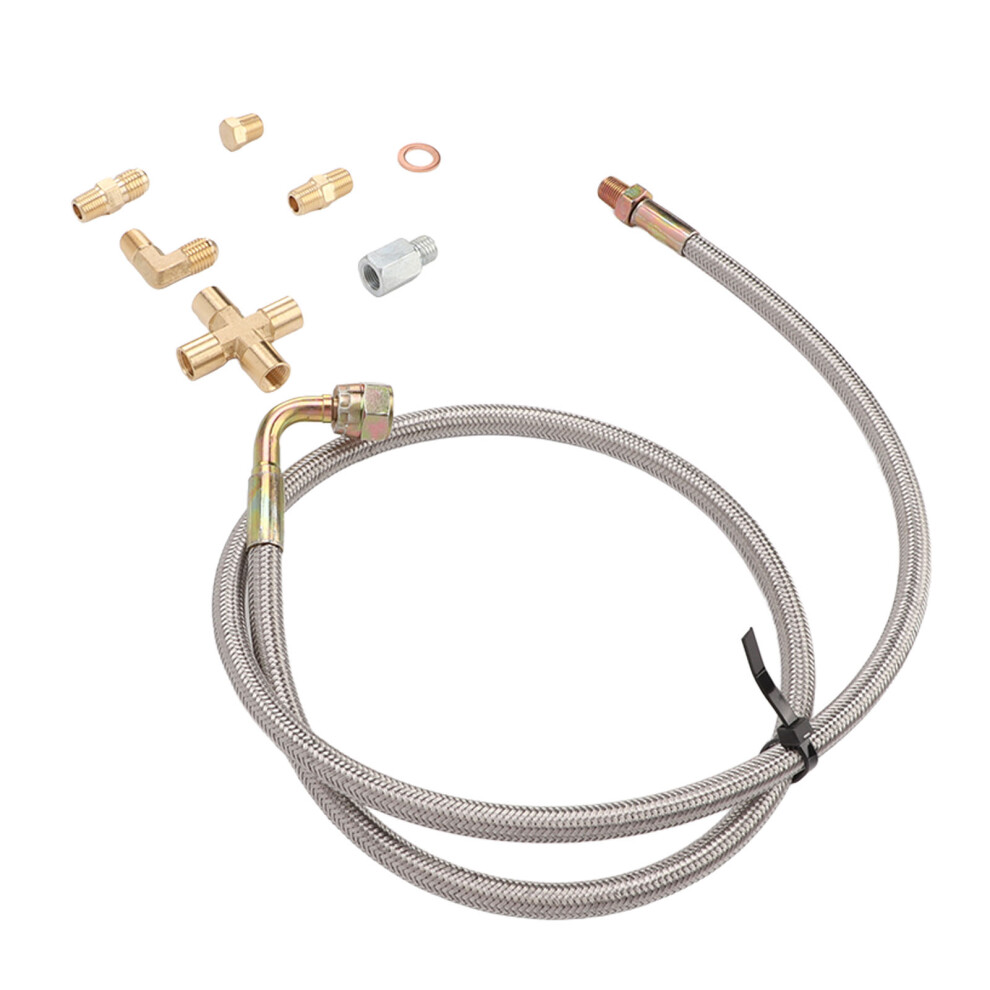 Turbo Oil Line Kit With 1/8Pnt An4 Fittings For T3 T4 T60 T61 T70 Turbochargers 4601375097419