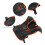 Children Riding Canvas Back Protector Vest, Adjustable, Orange/Black, L 8