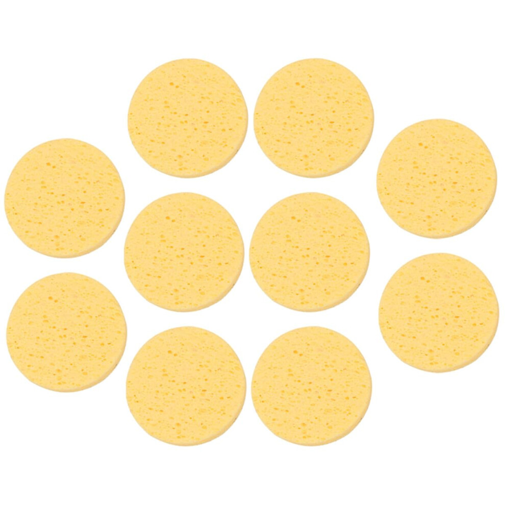 10pcs Round Cellulose Face Cleansing Sponge for Deep Pore Cleaning and Gentle Makeup Removal