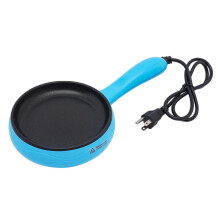 Electric Skillet 6Inch NonStick Mini Electric Frying Pan 110V for Eggs and Breakfast with Overheat Protection (Blue)