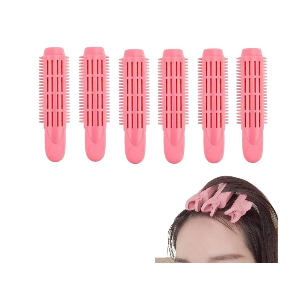 Pink 5Pcs Volumizing Hair Root Clips Heatless Curlers For Natural Fluffy Curls And Root Lift