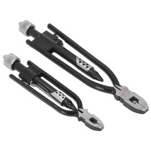 2-Piece Safety Wire Pliers Set 6in & 9in Carbon Steel Twisting Locking Cutters