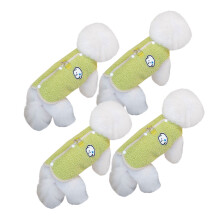 Gilets polaires doux pour chiens, 4 lots, peau-Fruit vert S