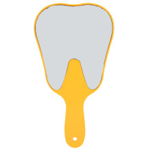 Onbreekbare mondspiegel in schattig tanddesign, lichtgewicht en duurzame handspiegel met vergrotingsfunctie voor klinieken en make-upsalons.
