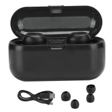 Écouteurs Bluetooth sans fil avec son stéréo HiFi à basses profondes, réduction de bruit ENC, affichage LED, longue autonomie, étanches et