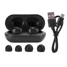 Écouteurs Bluetooth intra-auriculaires sans fil True Wireless Stereo : son stéréo de haute qualité, commandes tactiles, appairage rapide,