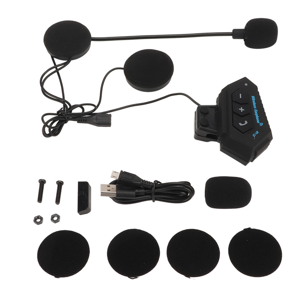 Bluetooth Motorcycle Headset, Noise Reduction Cancellation For Clear Communication, Graphene Diaphragm For Superior Sound Quality, Automatic Answer 9773935492059