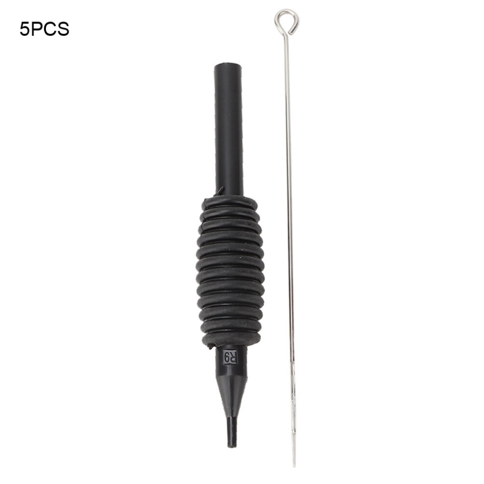 Professional Standard Length Loop Bars Tattoo Needles Set, Multiple Needle Types Disposable Tattoo Equipment with Silicone Tube Tip Grip