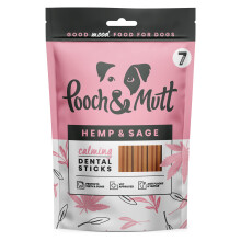 Pooch & Mutt - Calming Dog Dental Sticks, Hemp and Sage Flavour Dog De