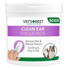 Vet's Best Ear Relief Finger Wipes, Ear Cleansing for Dogs, Soothes &