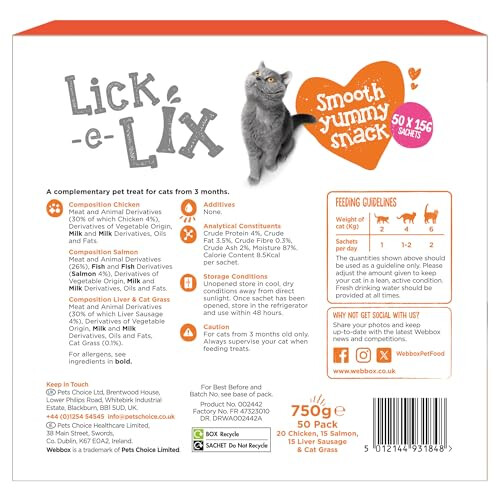 Webbox Webbox Lick-e-Lix Cat Treats Variety Mega Pack - Kitten Friendly, Grai 1