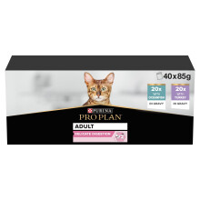 PRO PLAN Delicate Digestion Mixed Variety in Gravy Wet Cat Food 40x85g