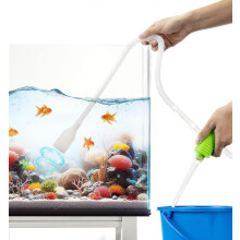 Luigi's Syphon Fish Tank Cleaner for Aquarium - Filtered Hand Vacuum S