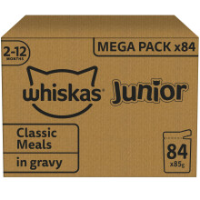 whiskas Junior Classic Selection in Gravy 84 Pouches, Wet Kitten and C