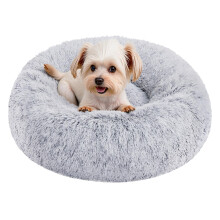 Feandrea PGW037G01 Fluffy Dog Bed, Cat Bed, Doughnut Cushion, Washable