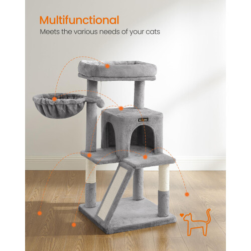 FEANDREA Feandrea Cat Tree Tower, Widened Perch for Large Cats, Light Grey PCT5 2