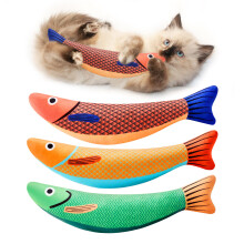 Potaroma Cat Toys Saury Fish, 3 Pack, Catnip Crinkle Sound, Soft and D