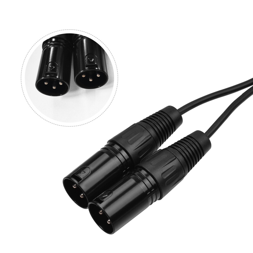 3.5Mm To Dual Xlr Audio Cable 4.9Ft Stereo Microphone Adapter Black 8451375105326