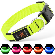 Illumifun Light Up Dog Collar, USB Rechargeable LED Dog Collar Glow in