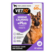 VETIQ Serene Calming Plus+ Tablets For Large Dogs, Helps to Reduce Anx