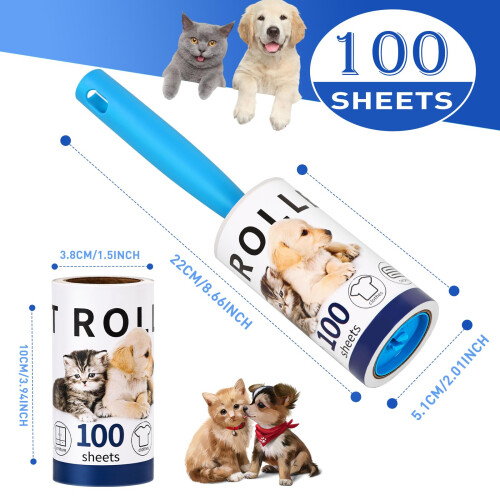 Lint Rollers for Pet Hair Remover, 600 Sheets Mega Value Set, 3 Handle 2