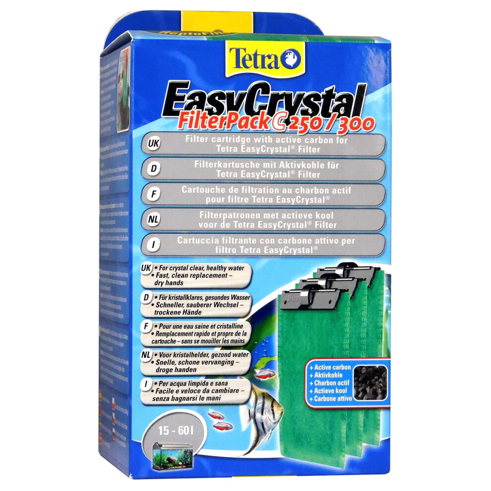 Tetra Easycrystal Filter Pack C250/300 Filter Material With Activated