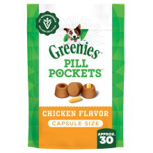 Greenies PILL POCKETS for Dogs Capsule Size Natural Soft Dog Treats, C
