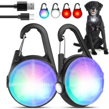 MEDT Dog Lights for Night Walking 2Pack LED Rechargeable Dog Collar Li