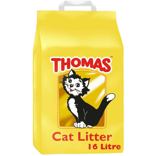 THOMAS Cat Litter 16L | Natural, Highly Absorbent, Odour Control, Non-
