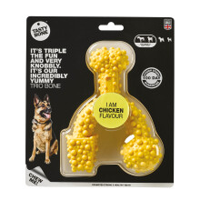 TastyBone TrioBone Nylon Dog Chew Toy for Large Dogs (Chicken) - Indes