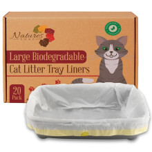 Nature's Zone Large Cat Litter Tray Liners – Biodegradable Drawstring