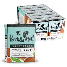 Pooch & Mutt - Turkey & Duck Pack of Complete Wet Dog Food, Dry Dog Fo