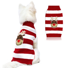 DELIFUR Holiday Xmas Reindeer Dog Sweaters Christmas Pet Clothes for S