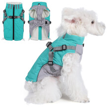 Poseca Dog Coat,Small Dog Harness Coat - Waterproof Winter Jacket with