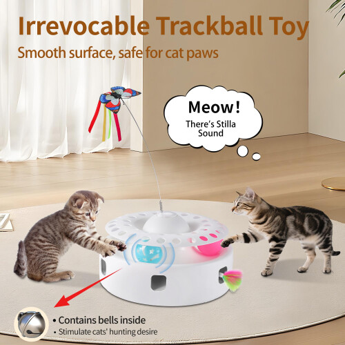 Soarer Interactive Cat Toys 3-in-1 Automatic Kitten Toy, Butterfly Dan 2