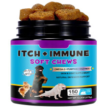 REBODUM Dog Allergy Relief Chews 150Pcs, Itchy and Immunity Treats for