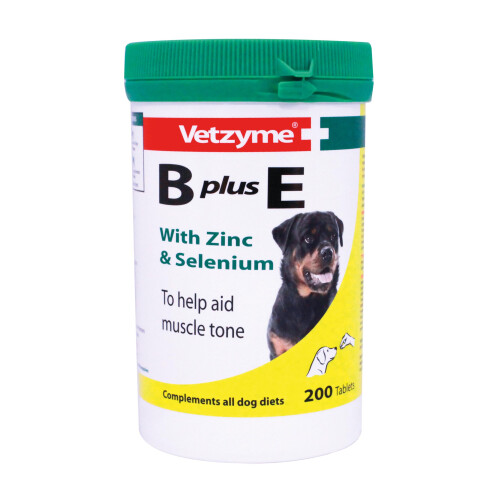 Vetzyme Vetzyme B Plus E Dog Vitamins and Supplements (200 Tablets) - With Zin