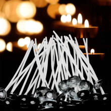 Pre-Waxed Candle Wicks 50PCS 4'': Ideal for DIY & Holiday Candles