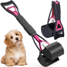 XFLYP Dog Pooper Scooper, 60cm Foldable Portable Pooper Scooper Long H