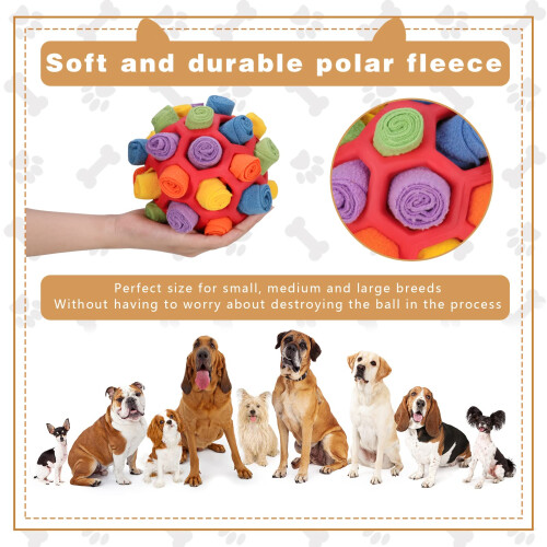 Firtink Interactive Dog Puzzle Snuffle Ball Foraging Toy, Educational 2