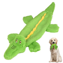 SHOKUTO Interactive Dog Toys for Boredom - No Stuffing Crocodile Squea